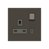 Socket outlet BS with USB Anthracite - Zenit BS