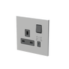 Socket outlet BS with USB Silver - Zenit BS