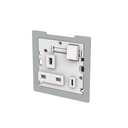 Socket outlet BS with USB White - Zenit BS – Image 3 of 3