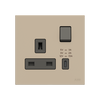 Socket outlet BS with USB Champagne - Zenit BS