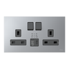 Socket outlet BS with USB Silver - Zenit BS