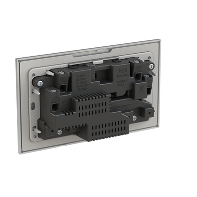 Socket outlet BS with USB Silver - Zenit BS