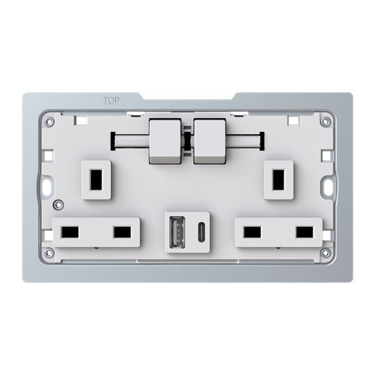 Socket outlet BS with USB White - Zenit BS