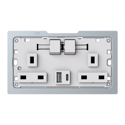 Socket outlet BS with USB White - Zenit BS
