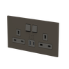 Socket outlet BS with USB Anthracite - Zenit BS