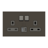 Socket outlet BS with USB Anthracite - Zenit BS