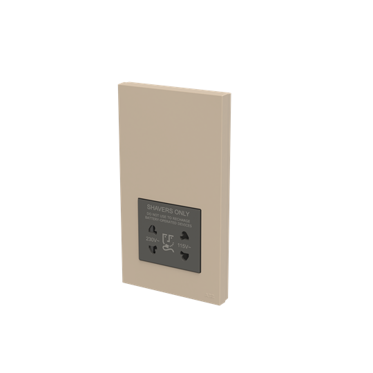 Socket outlet Shaver Champagne - Zenit BS – Image 3 of 3