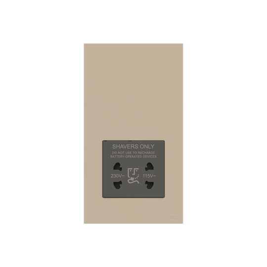 Socket outlet Shaver Champagne - Zenit BS