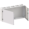 Wall-mounting cabinet, Field width: 5, Rows: 4, 650 mm x 1300 mm x 225 mm, Grounded (Class I), IP55