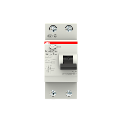 Residual Current Circuit Breaker FH200 - 2P - 300 mA - 25 A - Type AC