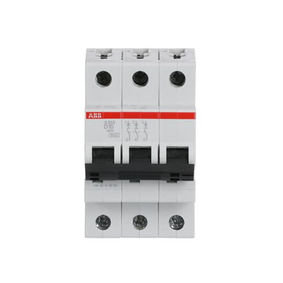 Miniature Circuit Breaker - S200 - 3P - 10 A - D - (AC) 6 kA