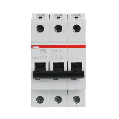 Miniature Circuit Breaker - S200 - 3P - 6 A - K - (AC) 6 kA