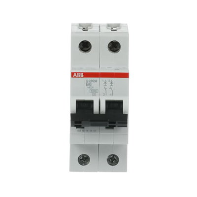 Miniature Circuit Breaker - S200M - 2P - 6 A - B - (AC) 10 kA