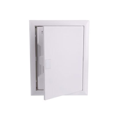 Consumer unit  UK600, Flush-/ hollow wall mounting, 24 modules, 2 row(s), IP30,  Door: Single, Steel Sheet, Dimensions: 497 mm x 384 mm x 97 mm