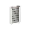 ComfortLine Compact distribution board, Surface mounting, 216 SU, Isolated (Class II), IP44, Field Width: 3, Rows: 6, 1100 mm x 800 mm x 160 mm