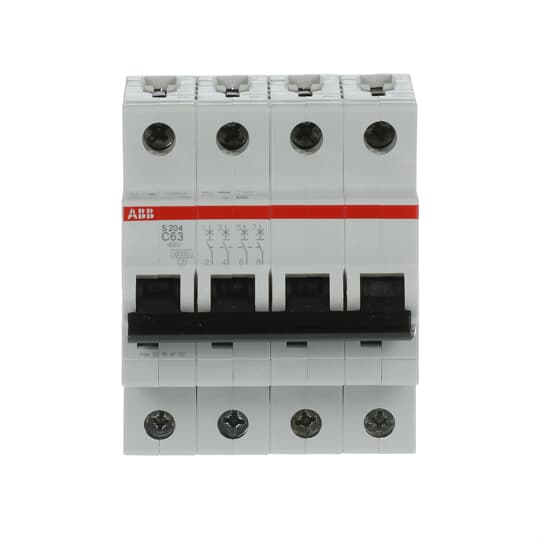 Miniature Circuit Breaker - S200 - 4P - 63 A - C - (AC) 6 kA