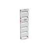 DIN rail mounting devices module, 900 mm x 250 mm x 120 mm , 6 rows , 2 GU , Field width: 1