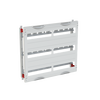 DIN rail mounting devices module, 450 mm x 500 mm x 120 mm , 3 rows , 00 GU , Field width: 2