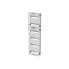 DIN rail mounting devices module, 900 mm x 250 mm x 120 mm , 6 rows , 2 GU , Field width: 1