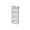 DIN rail mounting devices module, 600 mm x 250 mm x 120 mm , 4 rows , 0 GU , Field width: 1