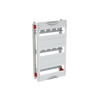 DIN rail mounting devices module, 450 mm x 250 mm x 120 mm , 3 rows , 00 GU , Field width: 1