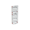 DIN rail mounting devices module, 750 mm x 250 mm x 120 mm , 5 rows , 1 GU , Field width: 1
