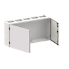 Wall-mounting cabinet, Field width: 5, Rows: 4, 650 mm x 1300 mm x 275 mm, Grounded (Class I), IP55