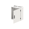 Wall-mounting cabinet, Field width: 2, Rows: 4, 650 mm x 550 mm x 275 mm, Grounded (Class I), IP55