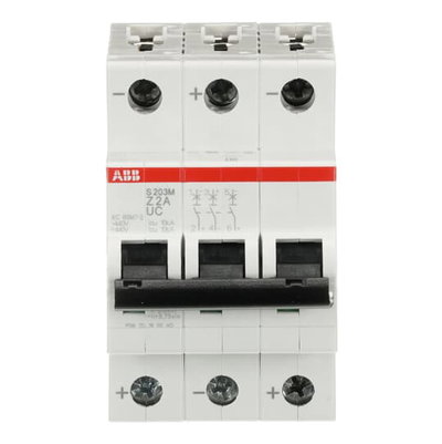 Miniature Circuit Breaker - S200MUC - 3P - 2 A - Z - (AC) 10 kA
