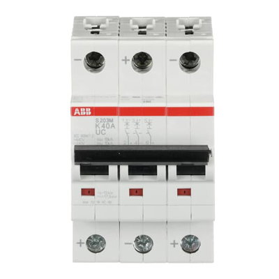 Miniature Circuit Breaker - S200MUC - 3P - 40 A - K - (AC) 10 kA