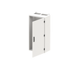 Wall-mounting cabinet, Field width: 2, Rows: 7, 1100 mm x 550 mm x 350 mm, Grounded (Class I), IP55
