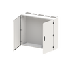 Wall-mounting cabinet, Field width: 5, Rows: 7, 1100 mm x 1300 mm x 350 mm, Grounded (Class I), IP55