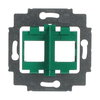Supporting frame Keystone Straight version 2gang green