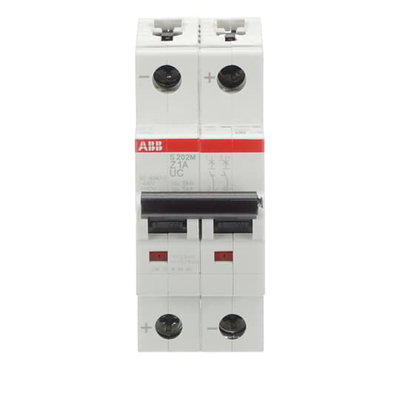 Miniature Circuit Breaker - S200MUC - 2P - 1 A - Z - (AC) 10 kA