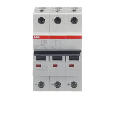 Miniature Circuit Breaker - S200MUC - 3P - 16 A - K - (AC) 10 kA