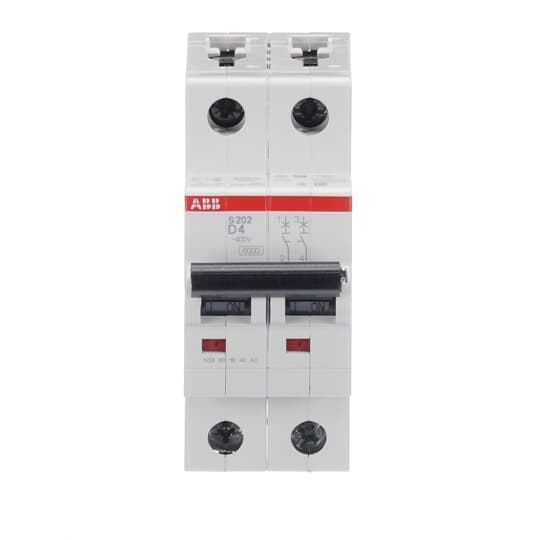 Miniature Circuit Breaker - S200 - 2P - 4 A - D - (AC) 6 kA