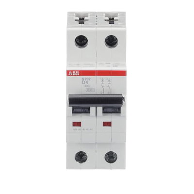 Miniature Circuit Breaker - S200 - 2P - 4 A - D - (AC) 6 kA