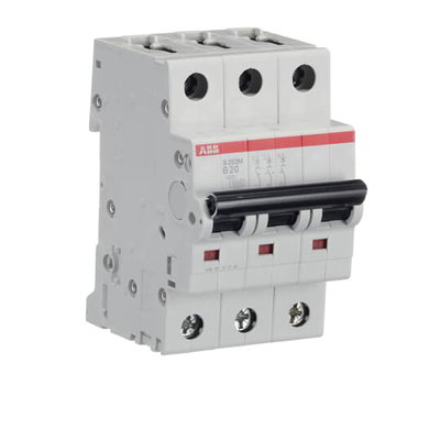 Miniature Circuit Breaker - S200M - 3P - 20 A - B - (AC) 10 kA