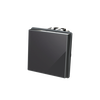 Switch 1-way Off switch 1-pole Black Glass - Millenium