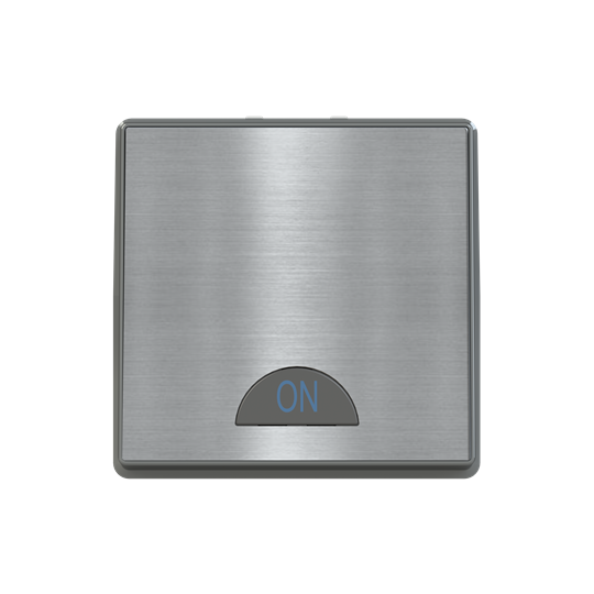 Switch 1-way 2-pole switch Stainless steel - Millenium
