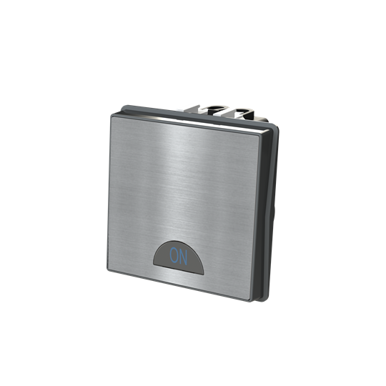 Switch 1-way 2-pole switch Stainless steel - Millenium – Görsel 3 / 3