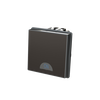Switch 1-way 2-pole switch Silk Black - Millenium