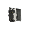 Switch 1-way 2-pole switch Silk Black - Millenium