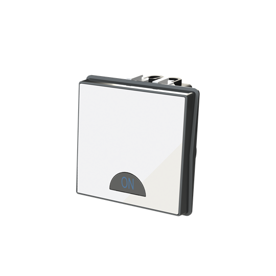 Switch 1-way 2-pole switch White Glass - Millenium – Görsel 3 / 3