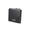 Switch 1-way 2-pole switch Black Glass - Millenium