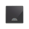 Push-button bell symbol Black Glass - Millenium