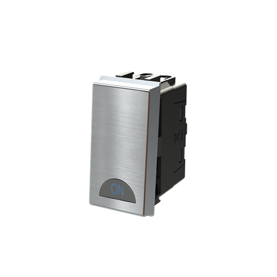 Switch 1-way Double Pole 2-pole switch Stainless steel - Millenium – Görsel 3 / 3