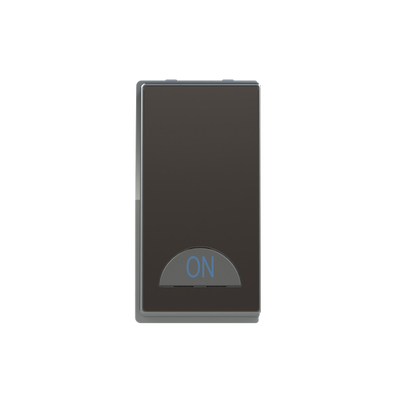 Switch 1-way Double Pole 2-pole switch Silk Black - Millenium