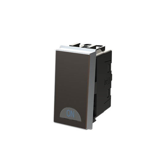 Switch 1-way Double Pole 2-pole switch Silk Black - Millenium – Görsel 3 / 3