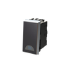 Switch 1-way Double Pole 2-pole switch Black Glass - Millenium